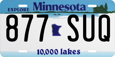 MN license plate 877SUQ