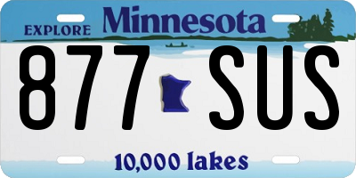 MN license plate 877SUS