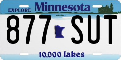 MN license plate 877SUT