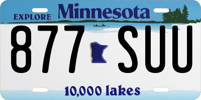 MN license plate 877SUU