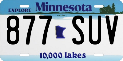 MN license plate 877SUV
