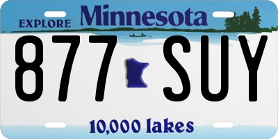 MN license plate 877SUY