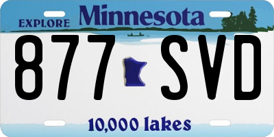 MN license plate 877SVD