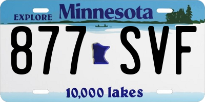 MN license plate 877SVF