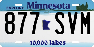 MN license plate 877SVM