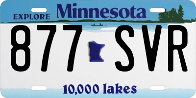 MN license plate 877SVR