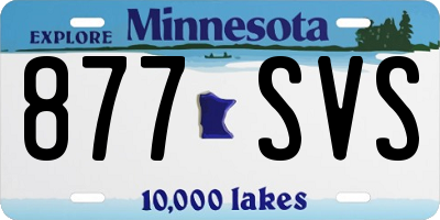 MN license plate 877SVS