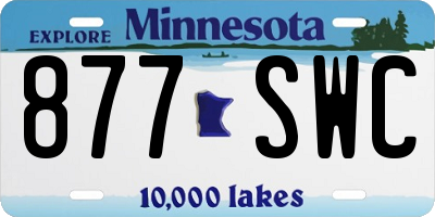 MN license plate 877SWC