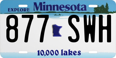MN license plate 877SWH