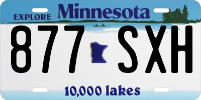 MN license plate 877SXH