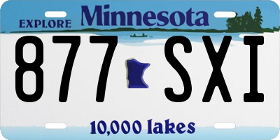 MN license plate 877SXI