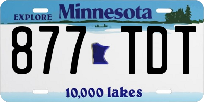 MN license plate 877TDT