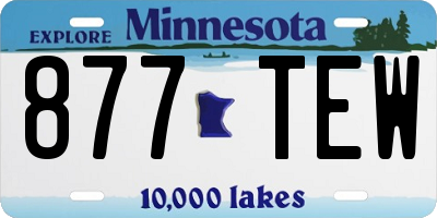 MN license plate 877TEW