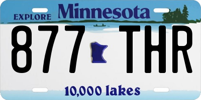 MN license plate 877THR