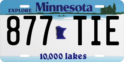 MN license plate 877TIE