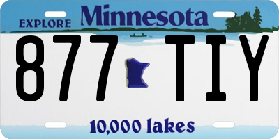 MN license plate 877TIY