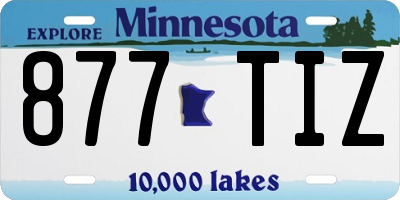 MN license plate 877TIZ