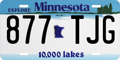 MN license plate 877TJG