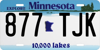MN license plate 877TJK