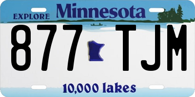 MN license plate 877TJM