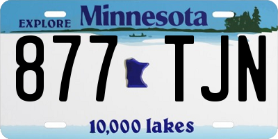 MN license plate 877TJN