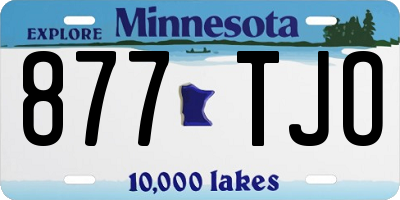 MN license plate 877TJO
