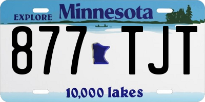 MN license plate 877TJT