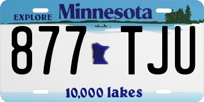 MN license plate 877TJU