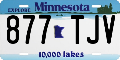 MN license plate 877TJV