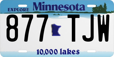 MN license plate 877TJW