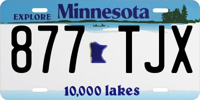MN license plate 877TJX