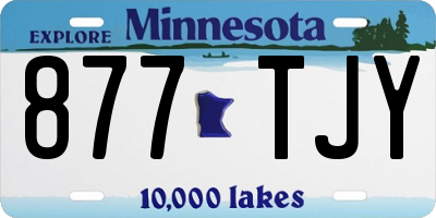 MN license plate 877TJY