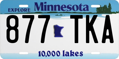 MN license plate 877TKA
