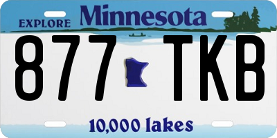MN license plate 877TKB
