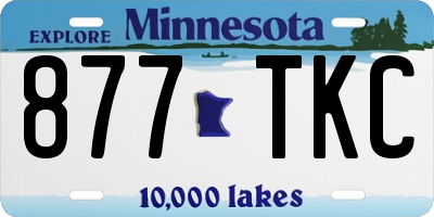 MN license plate 877TKC