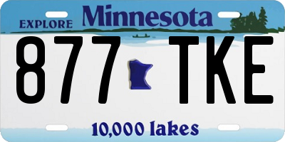 MN license plate 877TKE