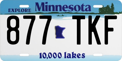 MN license plate 877TKF