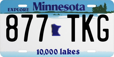 MN license plate 877TKG