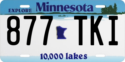 MN license plate 877TKI