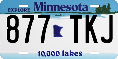 MN license plate 877TKJ