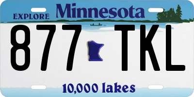 MN license plate 877TKL