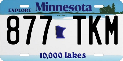 MN license plate 877TKM