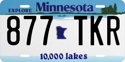 MN license plate 877TKR
