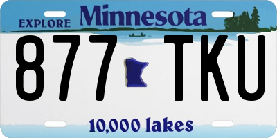 MN license plate 877TKU