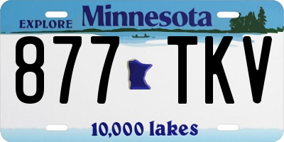 MN license plate 877TKV