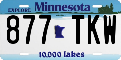 MN license plate 877TKW