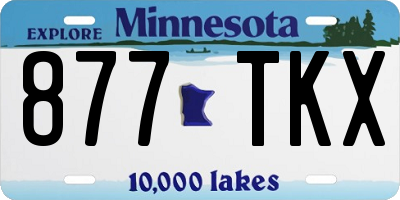 MN license plate 877TKX