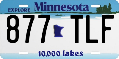 MN license plate 877TLF
