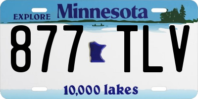 MN license plate 877TLV