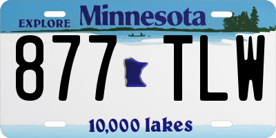 MN license plate 877TLW